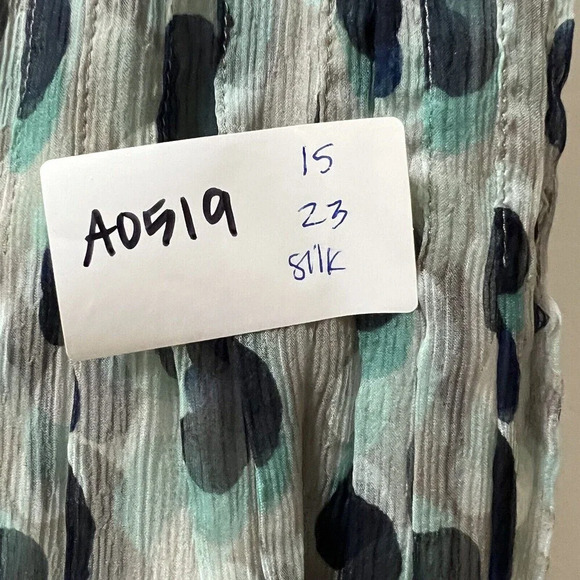 Ports Womens Silk Polka Dot Bubble Skirt Sz Medium Blue Gray Tulip - Picture 9 of 9